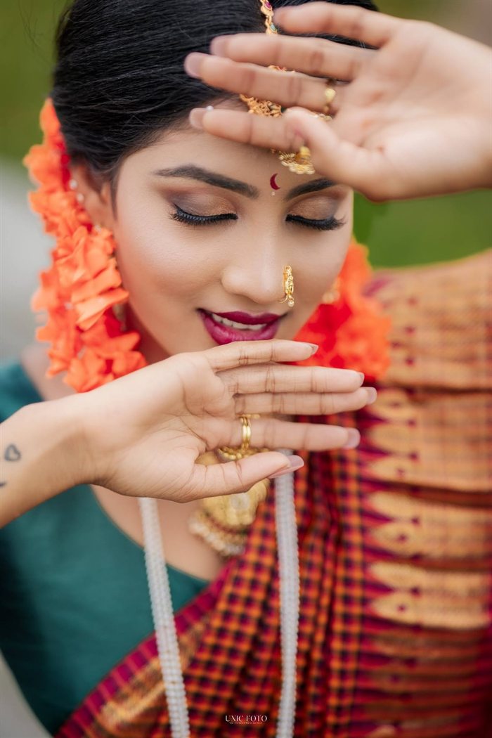 Artistic bridal hand and jewellery close-up, Ashvi Beauty Care Jaffna