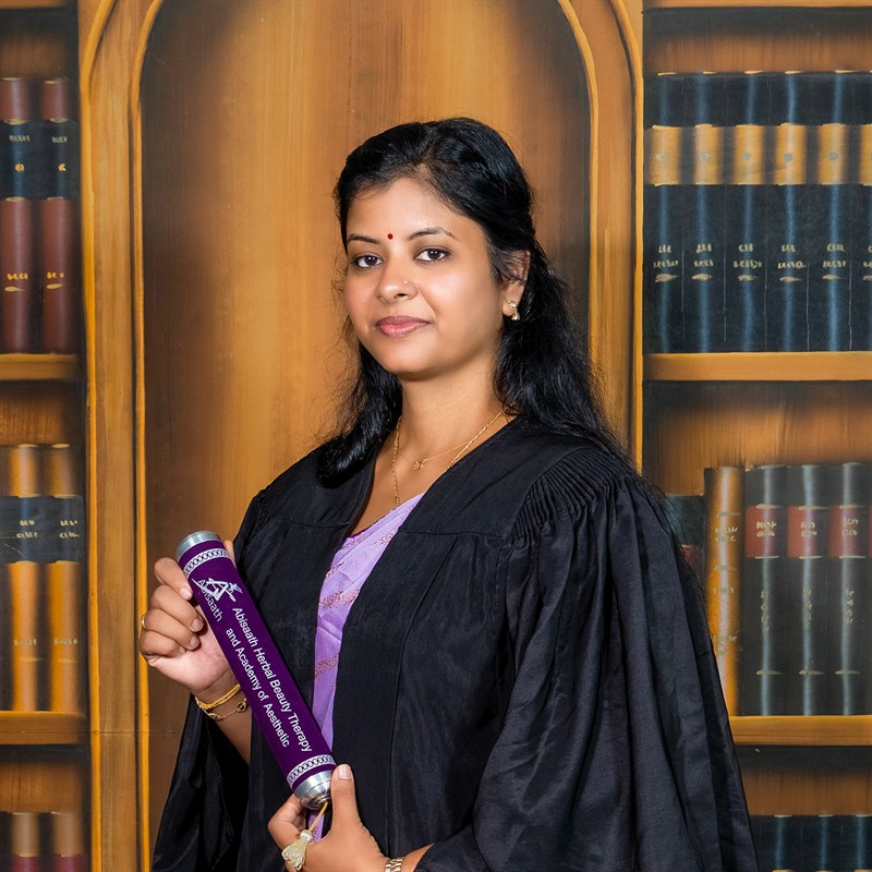 Mrs. Kasthuri, Founder and Principal Artist of Ashvi Beauty Care & Academy, Jaffna